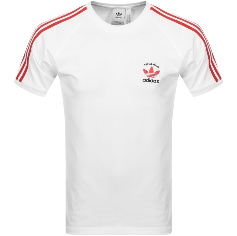 Bestseller Product Adidas Originals 3 Stripe England T Shirt White